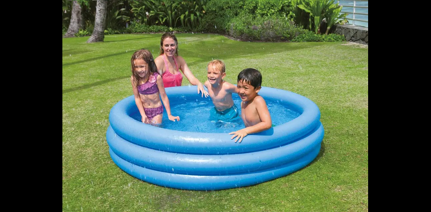 Детский надувной бассейн Intex Crystal Blue 168х38 (58446)