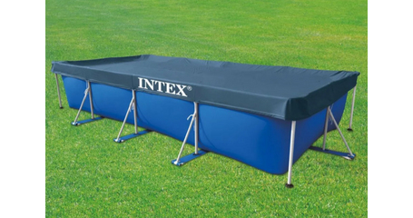 Тент-чехол для каркасного прямоугольного бассейна Intex 450x220 см (28039) 
