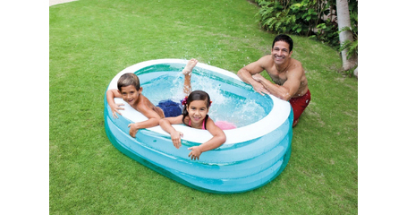 Детский надувной бассейн Intex Oval Whale Fun 163x107x46 (57482)