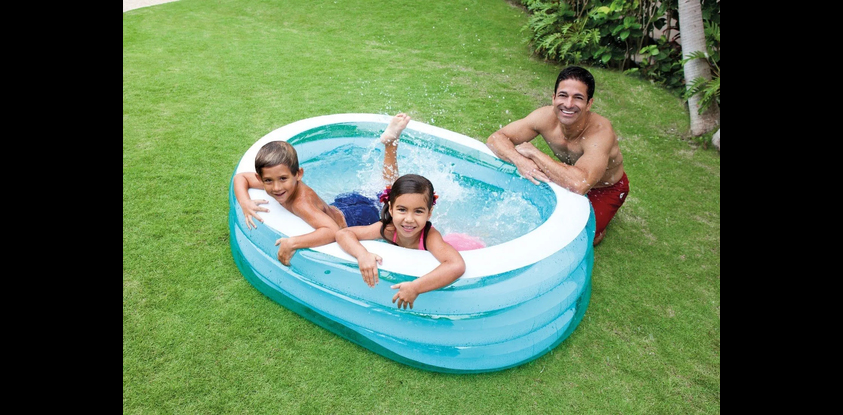 Детский надувной бассейн Intex Oval Whale Fun 163x107x46 (57482)