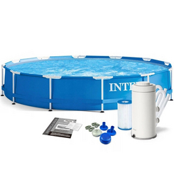 Каркасный бассейн Intex Metal Frame 366х76 (28212) + фильтр-насос