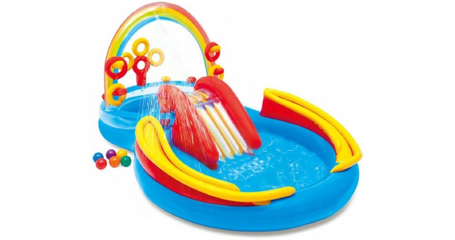 Надувной детский игровой центр с двумя бассейнами Intex Радуга (57453)