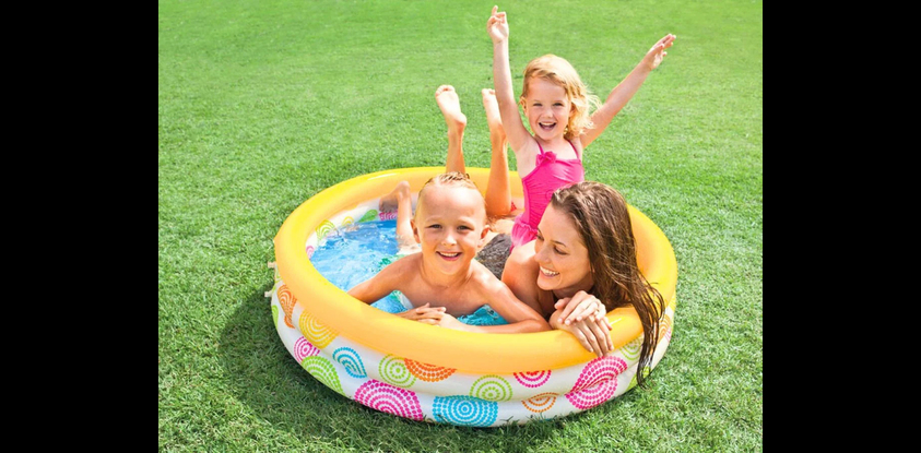 Маленький детский бассейн Intex Wild Geometry Pool 114x25 (59419)