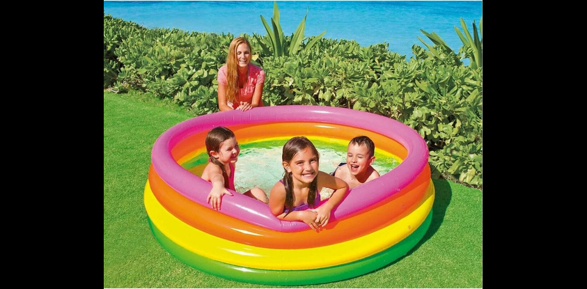 Детский надувной бассейн Intex Sunset Glow 168х46 (56441)