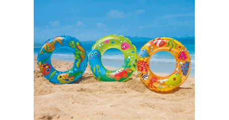 Детский надувной круг Intex Transparent Rings 61 см (59242)