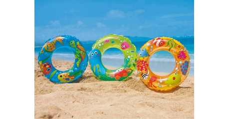 Детский надувной круг Intex Transparent Rings 61 см (59242)