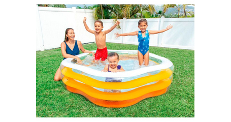Надувной семейный бассейн Intex Summer Colors 185х180х53 (56495)