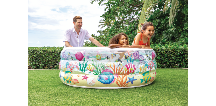 Детский бассейн с надувным дном Intex Aquarium 152х56 (58480)